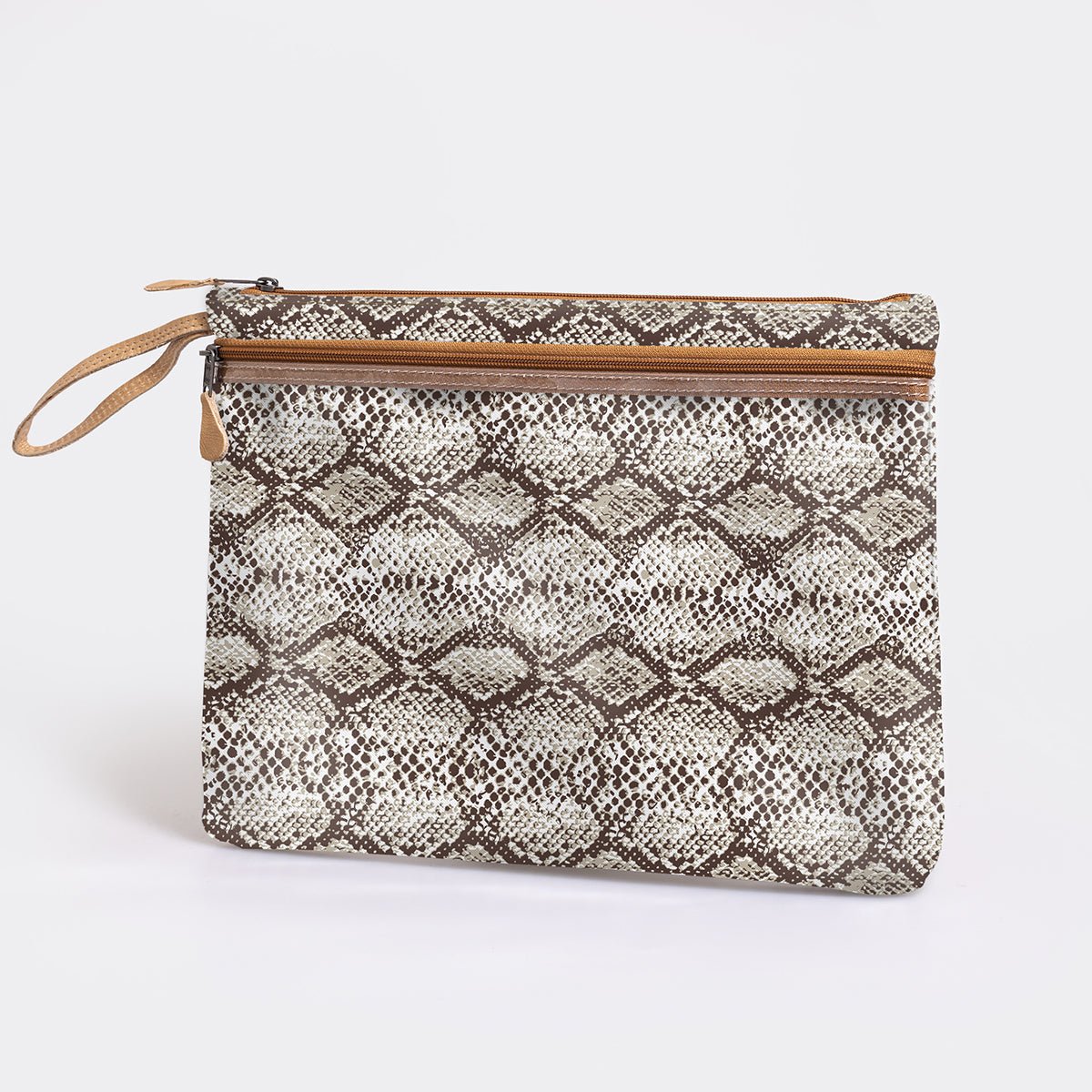 Kids Sticky Fingers Ipad | Laminated Fabric Python - Moody Pouch by Thandana