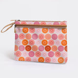 Kids Sticky Fingers Ipad | Laminated Fabric Smiley - Blush Pouch by Thandana