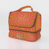 Kids Thermal Cooler | Laminated Fabric with Genuine Leather Cheetah - Preppy Mini Thermal Cooler by Thandana