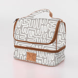 Kids Thermal Cooler | Laminated Fabric with Genuine Leather Geo - Moonstruck Mini Thermal Cooler by Thandana