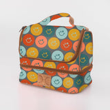 Kids Thermal Cooler | Laminated Fabric with Genuine Leather Smiley - Jet Mini Thermal Cooler by Thandana