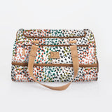 Kids Travel Golf Bag | Laminated Fabric with Genuine Leather Confetti - All About / Chunky Zip Travel Golf Bag