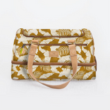 Kids Travel Golf Bag | Laminated Fabric with Genuine Leather Fauna - Earth / Chunky Zip Travel Golf Bag Laminated