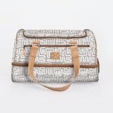 Kids Travel Golf Bag | Laminated Fabric with Genuine Leather Geo - Moonstruck / Chunky Zip Travel Golf Bag Laminated