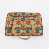 Kids Travel Golf Bag | Laminated Fabric with Genuine Leather Smiley - Jet / Chunky Zip Travel Golf Bag Laminated Fabric