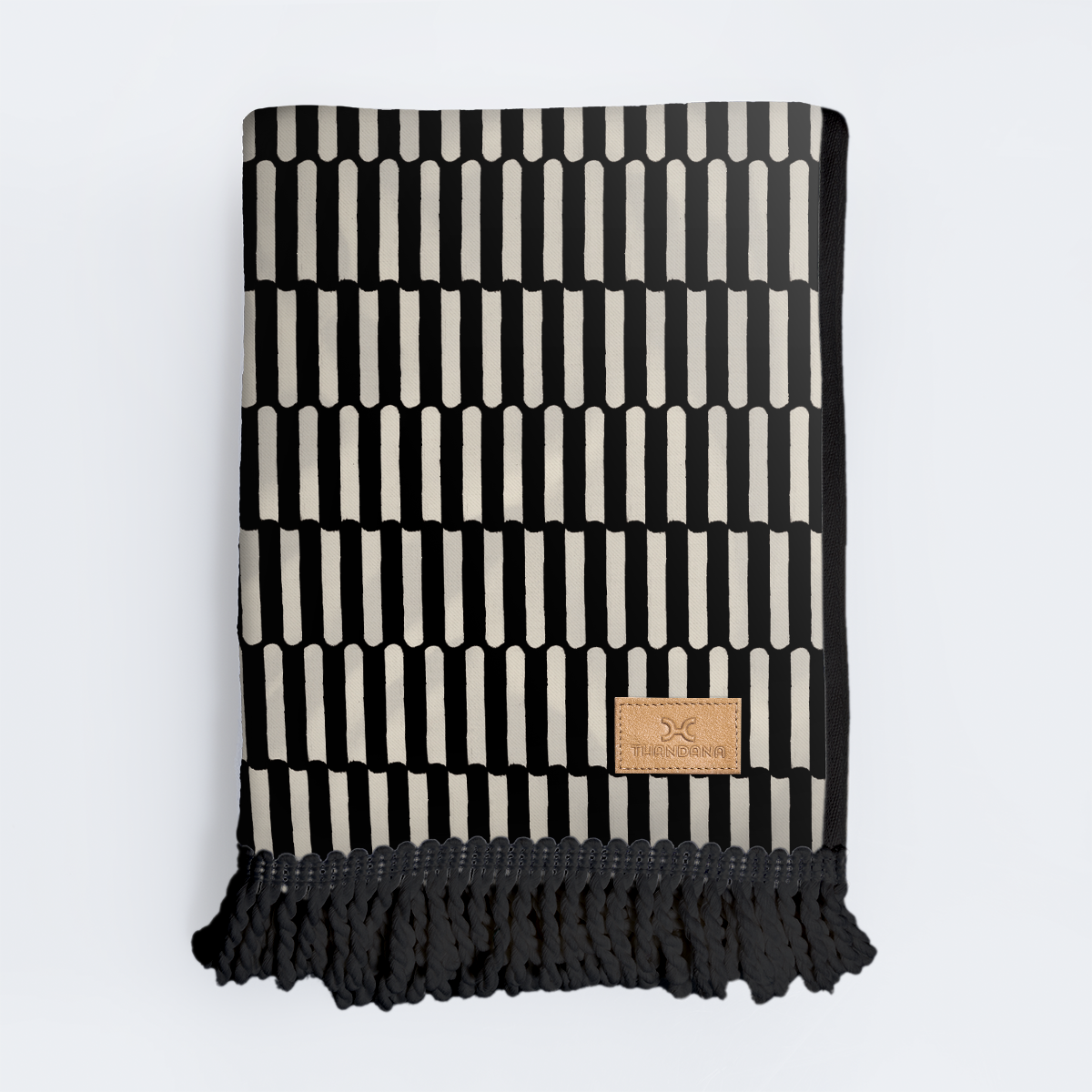 Kids Turkish Terry Beach Towel Black Tass - Indie - Pitch Sold out Utility Shopper Bag by Thandana