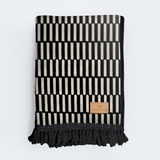 Kids Turkish Terry Beach Towel Black Tass - Indie - Pitch Sold out Utility Shopper Bag by Thandana