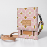 Kids Urban Cellphone Sling | Laminated Fabric with Genuine Leather Nova - Blush / Chunky Zip Kids Urban Sling