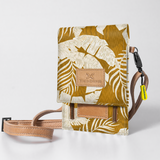 Kids Urban Cellphone Sling | Laminated Fabric with Genuine Leather Fauna - Earth / Chunky Zip Kids Urban Sling