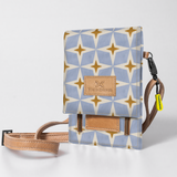 Kids Urban Cellphone Sling | Laminated Fabric with Genuine Leather Nova - Mist / Chunky Zip Kids Urban Sling by Thandana