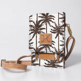 Kids Urban Cellphone Sling | Laminated Fabric with Genuine Leather Palm - Neutral / Chunky Zip Kids Urban Sling