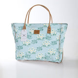 Kids Utility Shopper Bag | Laminated Fabric Crazy Daisy - Sage Utility Shopper Bag by Thandana