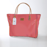 Kids Utility Shopper Bag | Laminated Fabric Linear - Preppy Utility Shopper Bag by Thandana