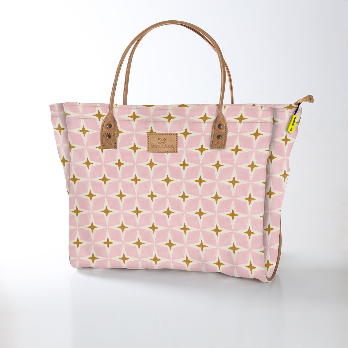 Kids Utility Shopper Bag | Laminated Fabric Nova - Blush Utility Shopper Bag by Thandana