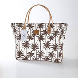 Kids Utility Shopper Bag | Laminated Fabric Palm - Neutral Utility Shopper Bag by Thandana