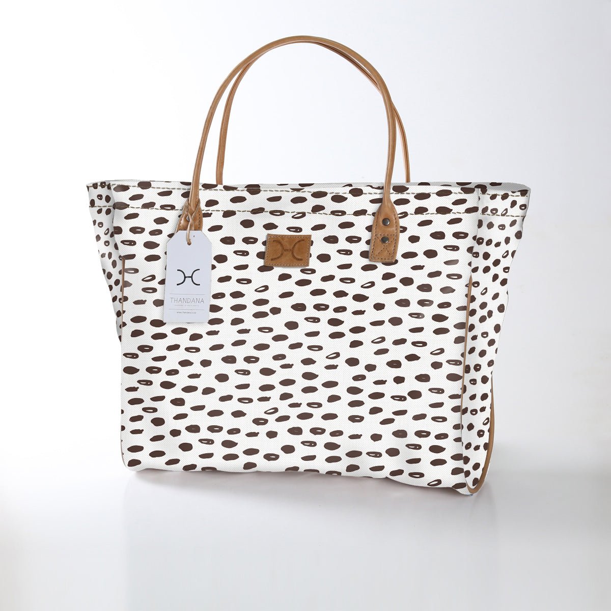 Kids Utility Shopper Bag | Laminated Fabric Seeds - White Utility Shopper Bag by Thandana