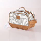 Kids Vanity Bag | Laminated Fabric with Genuine Leather Geo - Moonstruck Vanity Fabric by Thandana
