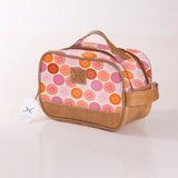 Kids Vanity Bag | Laminated Fabric with Genuine Leather Smiley - Blush Vanity Fabric by Thandana