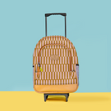 Kids Wheelie Backpack | Laminated Fabric | Black Handle Indie - Sunset Kids Backpack by Thandana