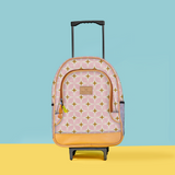 Kids Wheelie Backpack | Laminated Fabric | Black Handle Nova - Blush Kids Backpack by Thandana