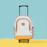 Kids Wheelie Backpack | Laminated Fabric | Black Handle Scale Away with me – Moonsruck Kids Backpack by Thandana