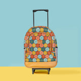 Kids Wheelie Backpack | Laminated Fabric | Blue Handle Kids Backpack by Thandana