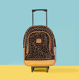 Kids Wheelie Backpack | Laminated Fabric | Blue Handle Kids Backpack by Thandana