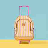 Kids Wheelie Backpack | Laminated Fabric | Blue Handle Kids Backpack by Thandana