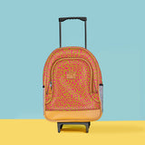 Kids Wheelie Backpack | Laminated Fabric | Blue Handle Kids Backpack by Thandana