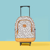 Kids Wheelie Backpack | Laminated Fabric | Blue Handle Kids Backpack by Thandana