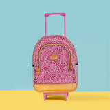 Kids Wheelie Backpack | Laminated Fabric | Blue Handle Kids Backpack by Thandana