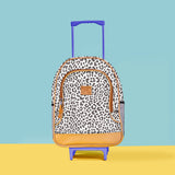 Kids Wheelie Backpack | Laminated Fabric | Blue Handle Kids Backpack by Thandana