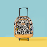 Kids Wheelie Backpack | Laminated Fabric | Blue Handle Nomad Stripe - Pitch Kids Backpack by Thandana