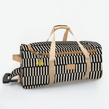 Kids Wheelie Travel Bag | Laminated Fabric with Genuine Leather - on Hold Till End April Indie - Pitch Large Weekender