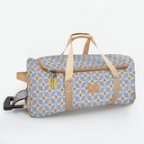 Kids Wheelie Travel Bag | Laminated Fabric with Genuine Leather Nova - Mist Large Weekender Luggage Bag by Thandana