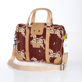 Laptop Bag 15’ | Laminated Fabric Midnight Pony - Cherry / Chunky Zip (new) Laptop Fabric Bag by Thandana