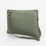 Laptop Sling 15’ | Genuine Leather Green Leather / Gunmetal (default) Laptop Bag Leather by Thandana