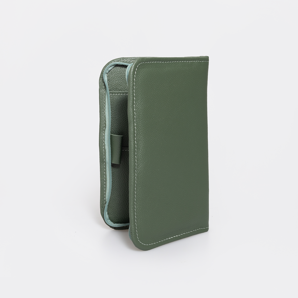 Large Travel Wallet | Genuine Leather | Corporate Basil Leather Travel Wallet Leather by Thandana
