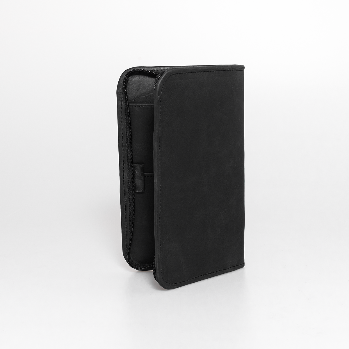 Large Travel Wallet | Genuine Leather | Corporate Black Leather Travel Wallet Leather by Thandana