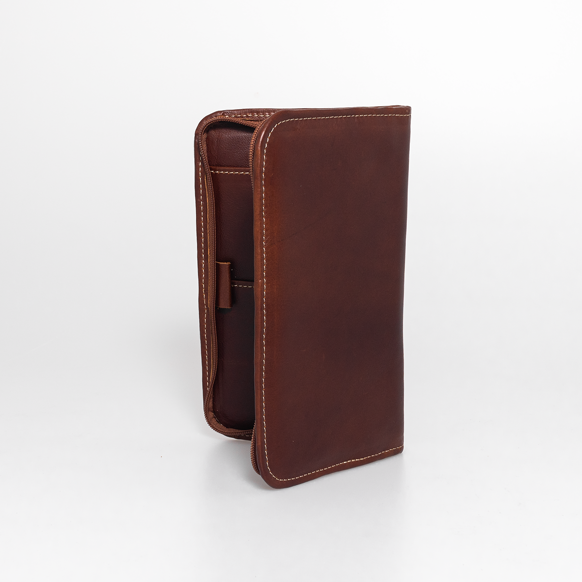 Large Travel Wallet | Genuine Leather | Corporate Tobac Leather Travel Wallet Leather by Thandana