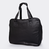 Large Weekender Luggage | Genuine Leather Black Leather Large Weekender Luggage Bag by Thandana