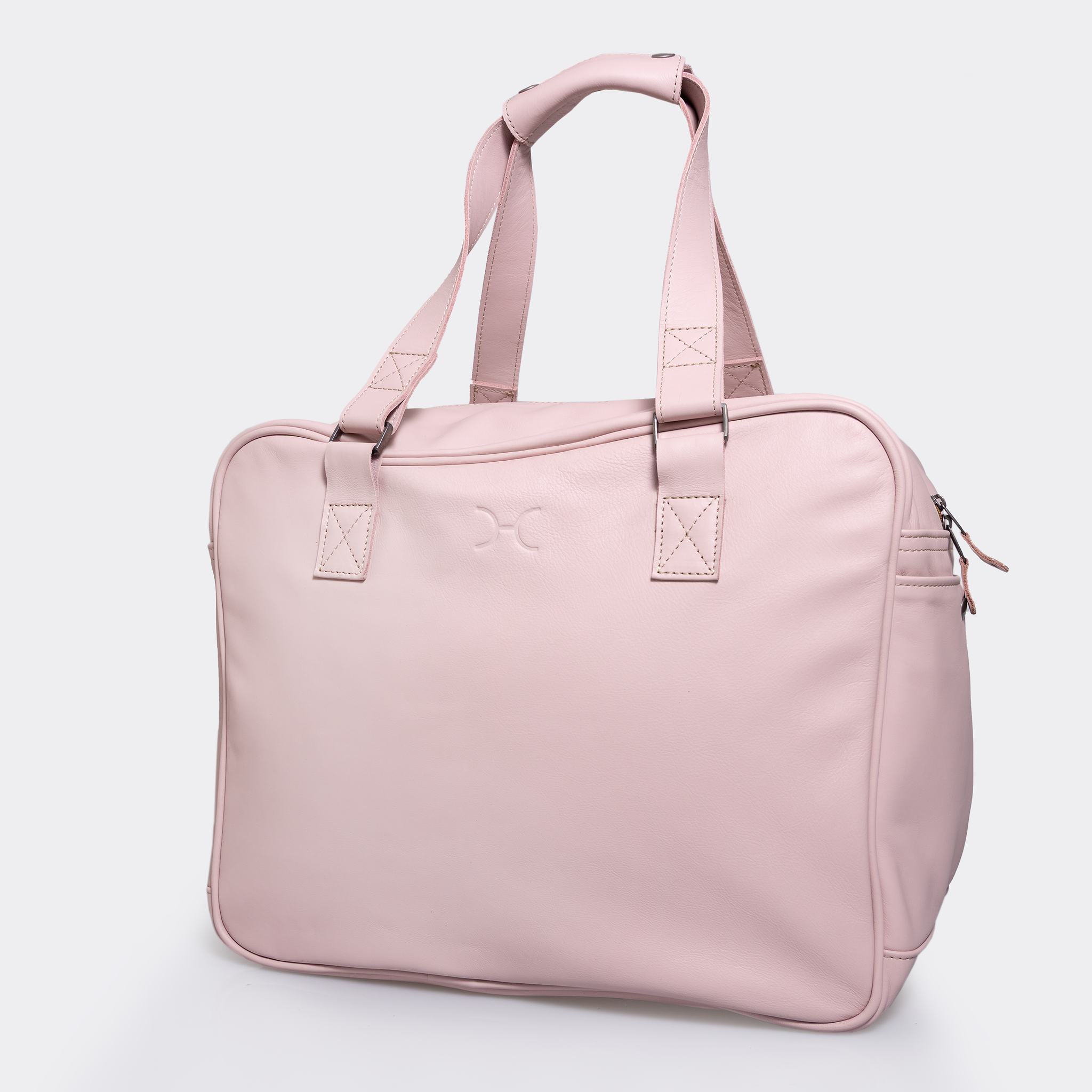 Large Weekender Luggage | Genuine Leather Blush Leather Large Weekender Luggage Bag by Thandana