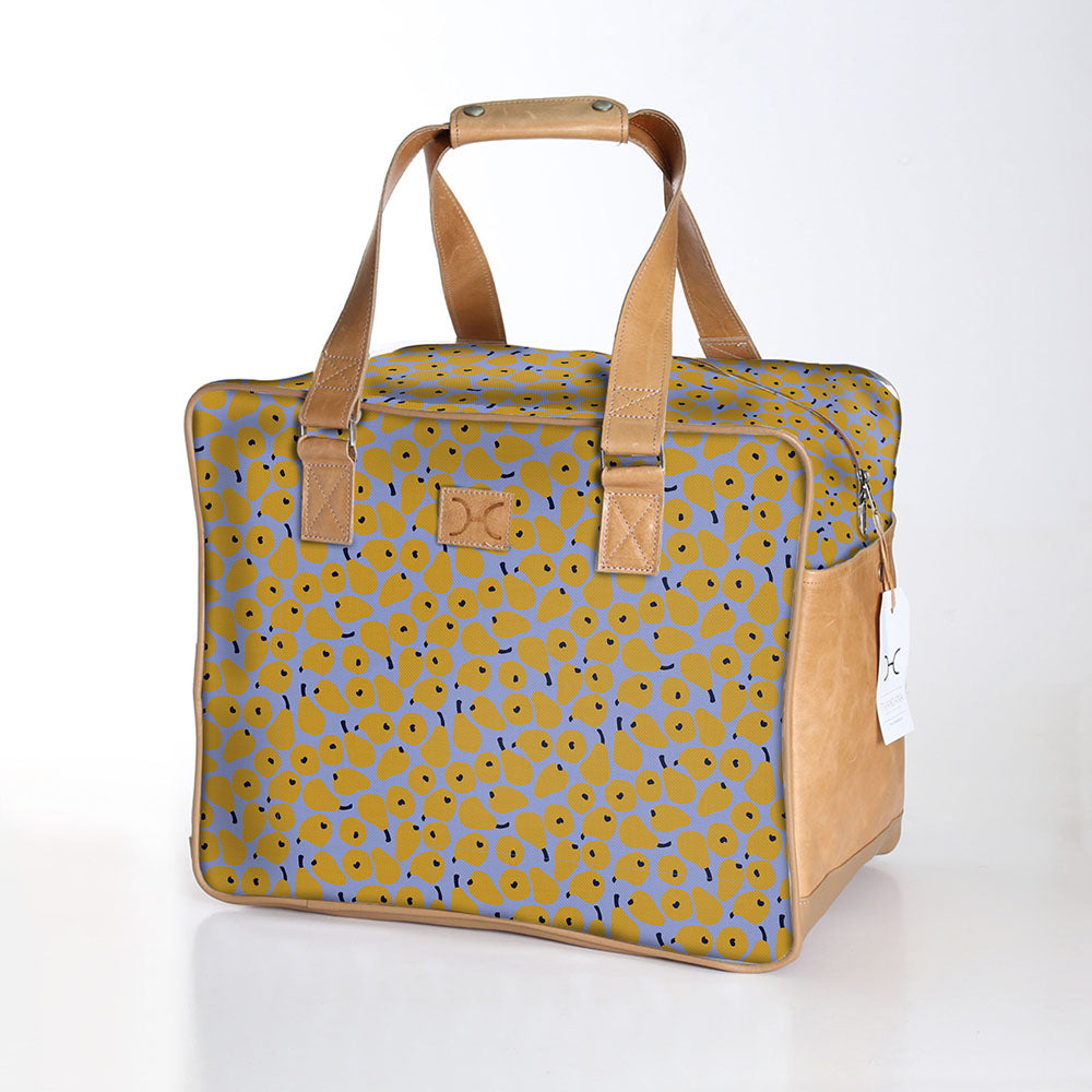 Large Weekender Luggage | Laminated Fabric with Genuine Leather Large Weekender Luggage Bag by Thandana