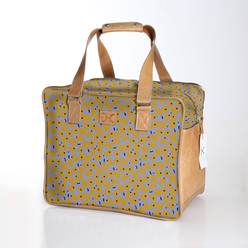 Large Weekender Luggage | Laminated Fabric with Genuine Leather Large Weekender Luggage Bag by Thandana