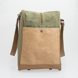 Large Weekender Luggage | Wax Canvas with Genuine Leather Large Weekender Luggage Bag by Thandana