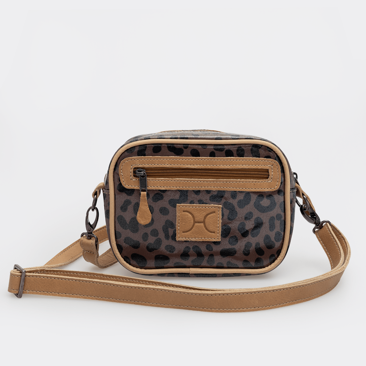 Lipstick Bag | Laminated Fabric with Genuine Leather Lipstick Bag by Thandana