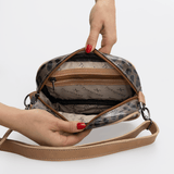 Lipstick Bag | Laminated Fabric with Genuine Leather Lipstick Bag by Thandana