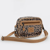 Lipstick Bag | Laminated Fabric with Genuine Leather Cheetah - Coffee Lipstick Bag by Thandana