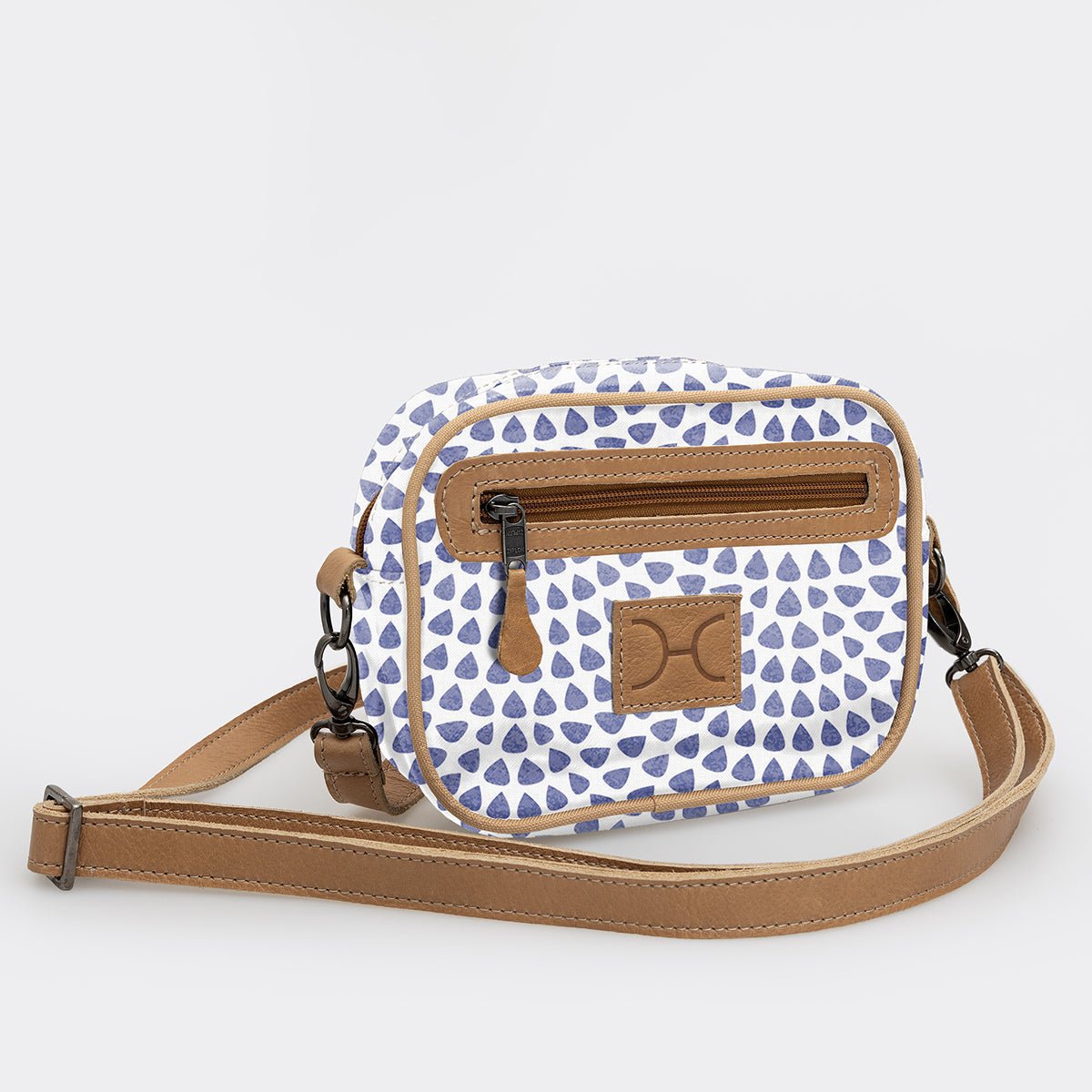 Lipstick Bag | Laminated Fabric with Genuine Leather Scale Away with me - Dazzling Blue Lipstick Bag by Thandana