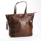 Lolly Oversize Handbag | Genuine Leather Tobac Leather / Gunmetal (default) Handbag by Thandana